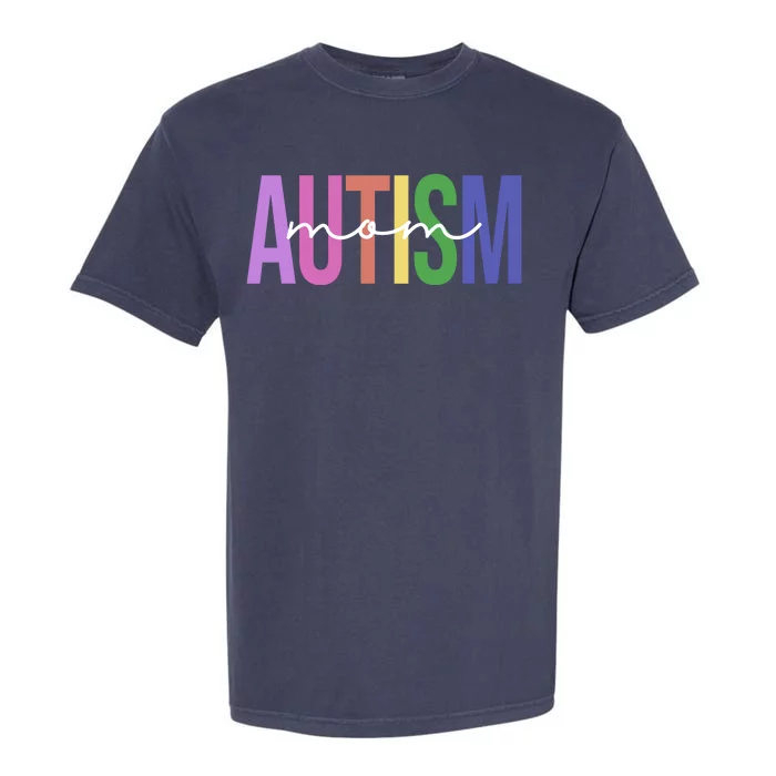 Autism Mom Awareness Colorful Garment-Dyed Heavyweight T-Shirt