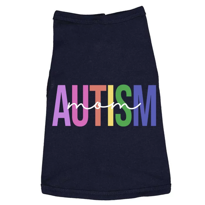 Autism Mom Awareness Colorful Doggie Tank