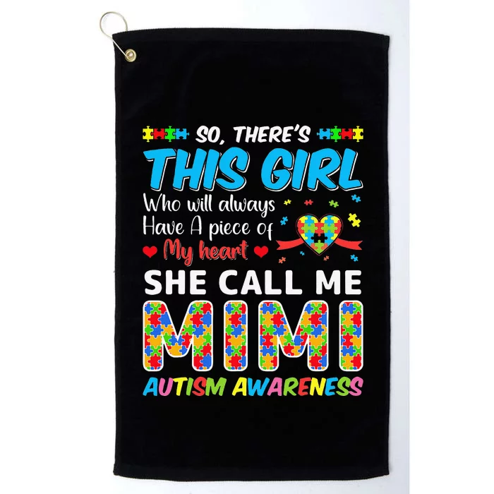 Autism Mimi Autism Awareness Grandmom Autism Motivational Platinum Collection Golf Towel