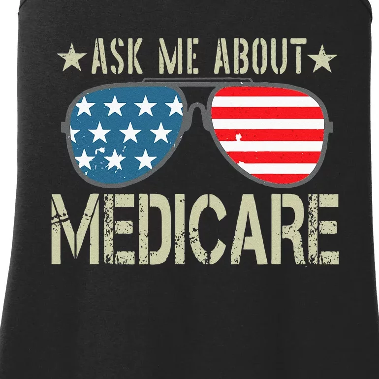 Ask Me About Medicare Health Insurance Sales Broker Ladies Essential Tank