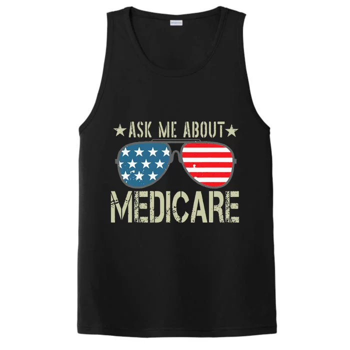 Ask Me About Medicare Health Insurance Sales Broker Performance Tank