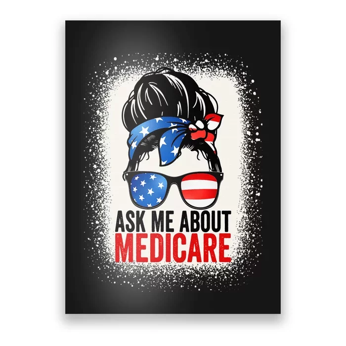 Ask Me About Medicare Insurance Agent Broker Sales Marketing Poster