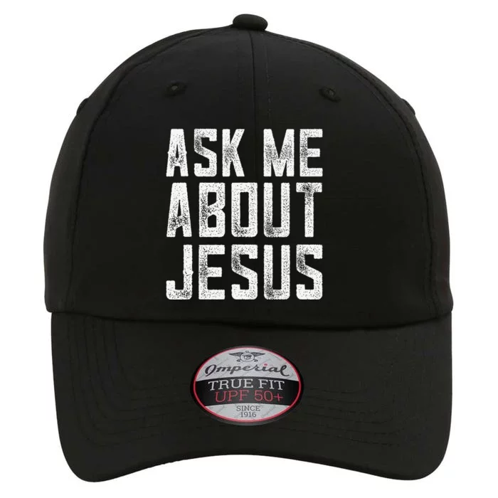 Ask Me About Jesus  Christian Faith  Bible Verse The Original Performance Cap