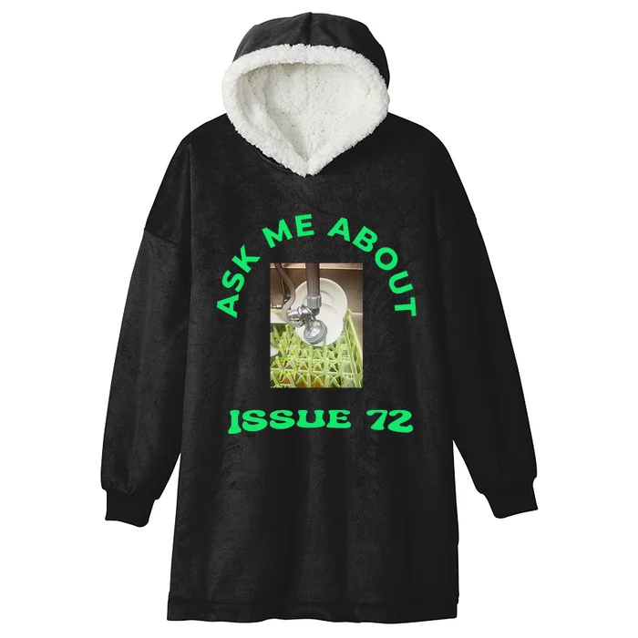 Ask Me About Issue 72 Inside Joke Restaurant Dishwasher Hooded Wearable Blanket