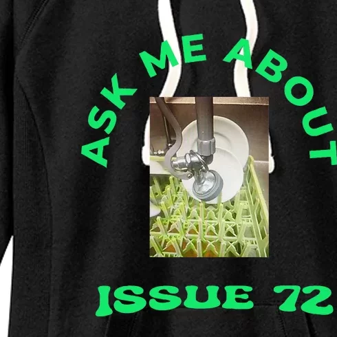 Ask Me About Issue 72 Inside Joke Restaurant Dishwasher Women's Fleece Hoodie