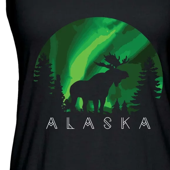 Alaska Moose Alaskan Landscape Scene Ladies Essential Flowy Tank