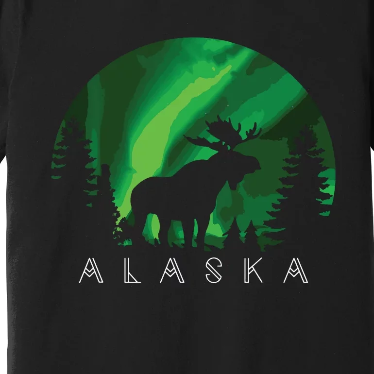 Alaska Moose Alaskan Landscape Scene Premium T-Shirt