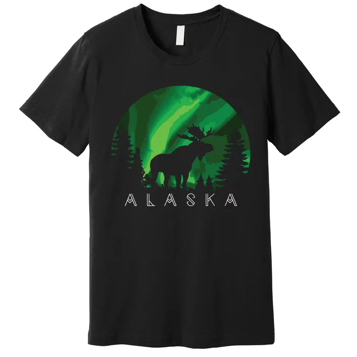 Alaska Moose Alaskan Landscape Scene Premium T-Shirt