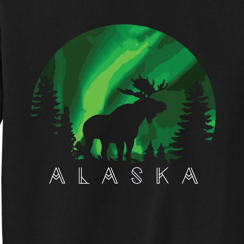 Alaska Moose Alaskan Landscape Scene Tall Sweatshirt