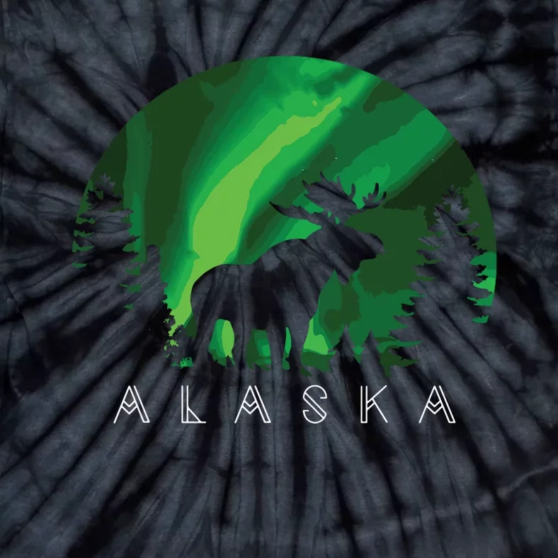 Alaska Moose Alaskan Landscape Scene Tie-Dye T-Shirt