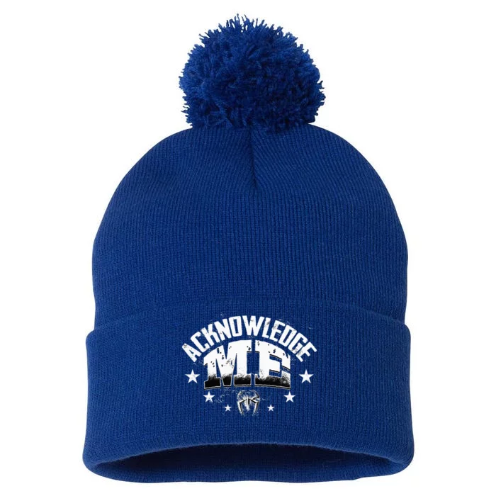 Acknowledge Me Pom Pom 12in Knit Beanie