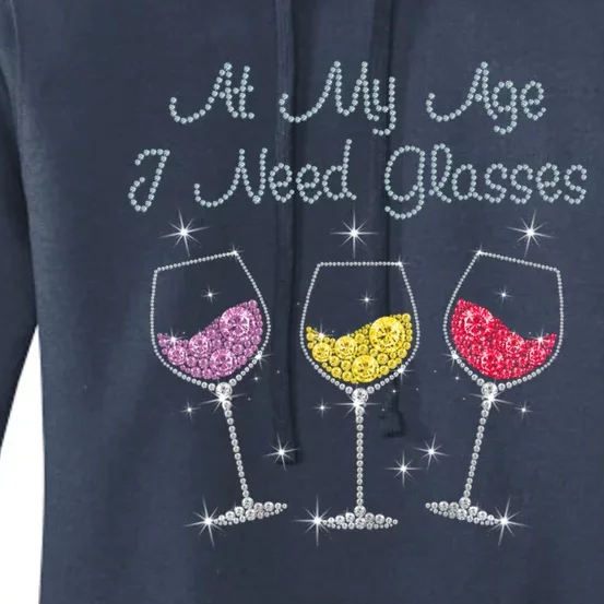 At My Age I Need Glasses Women's Pullover Hoodie