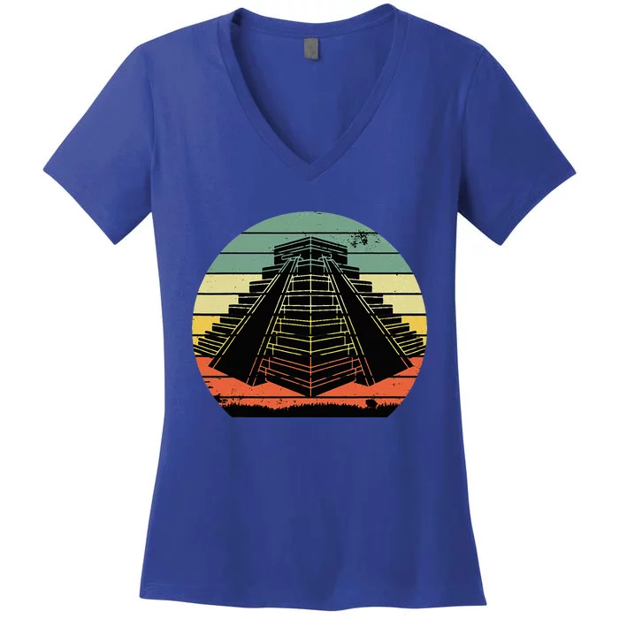 Aztec Mexican Art Cool Mayan Inca Love Perfect Gift Idea Women's V-Neck T-Shirt