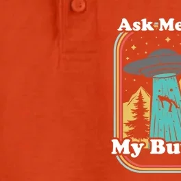 Ask Me About My Butthole Funny Alien Believer Retro 80s Gift Dry Zone Grid Performance Polo