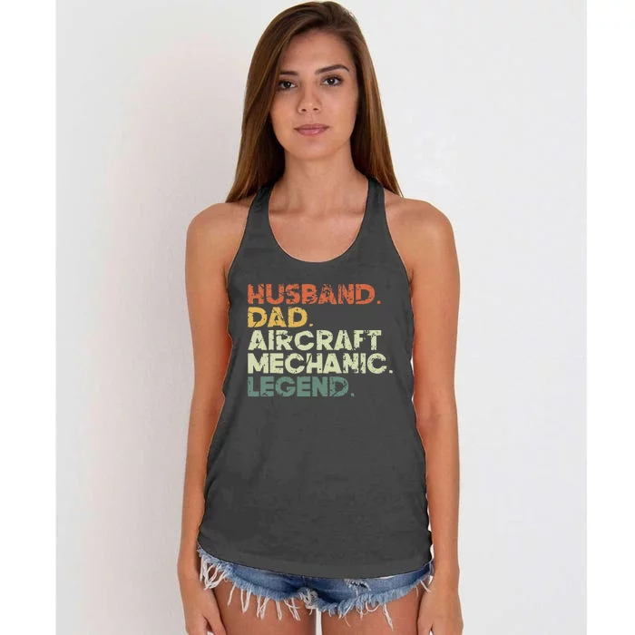 Airplane Mechanic Aircraft Maintenance Pilot Technician Women's Knotted Racerback Tank