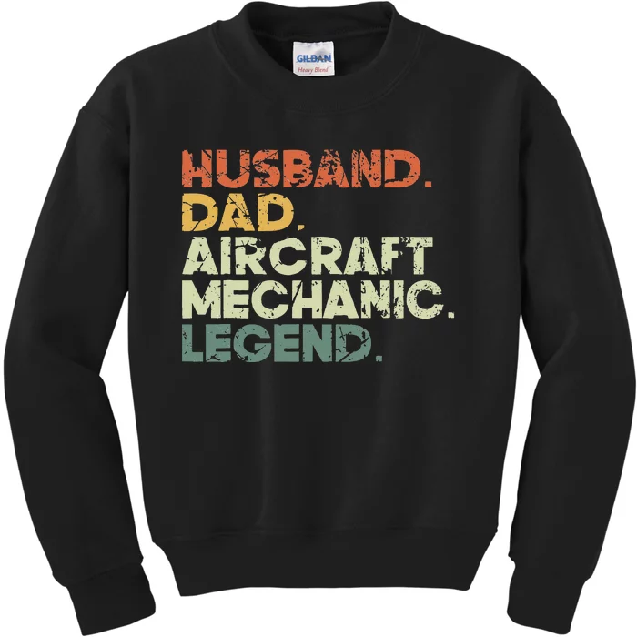 Airplane Mechanic Aircraft Maintenance Pilot Technician Kids Sweatshirt