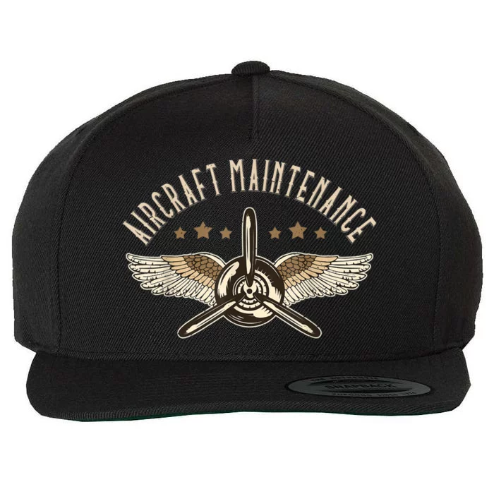 Aircraft Maintenance Airplane Mechanics Aircraft Mechanic Wool Snapback Cap