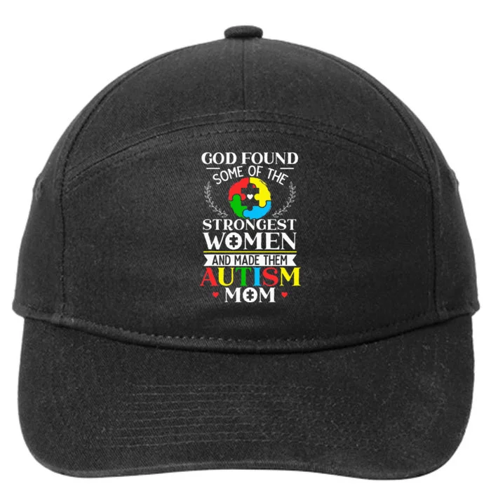 Autism Mom ASD Awareness Autism Spectrum Disorder Mother 7-Panel Snapback Hat