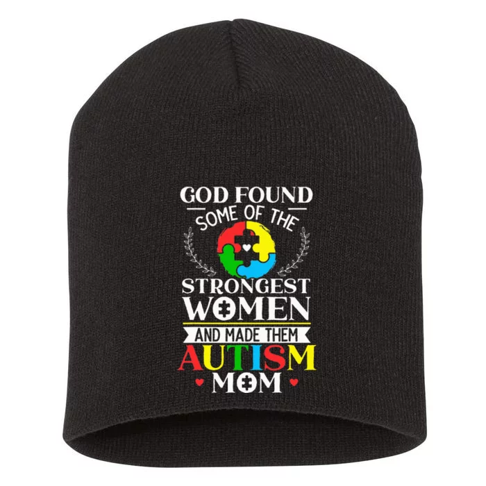 Autism Mom ASD Awareness Autism Spectrum Disorder Mother Short Acrylic Beanie