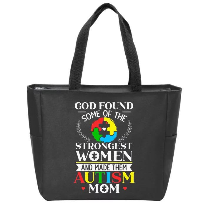 Autism Mom ASD Awareness Autism Spectrum Disorder Mother Zip Tote Bag