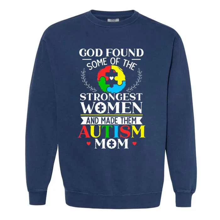 Autism Mom ASD Awareness Autism Spectrum Disorder Mother Garment-Dyed Sweatshirt