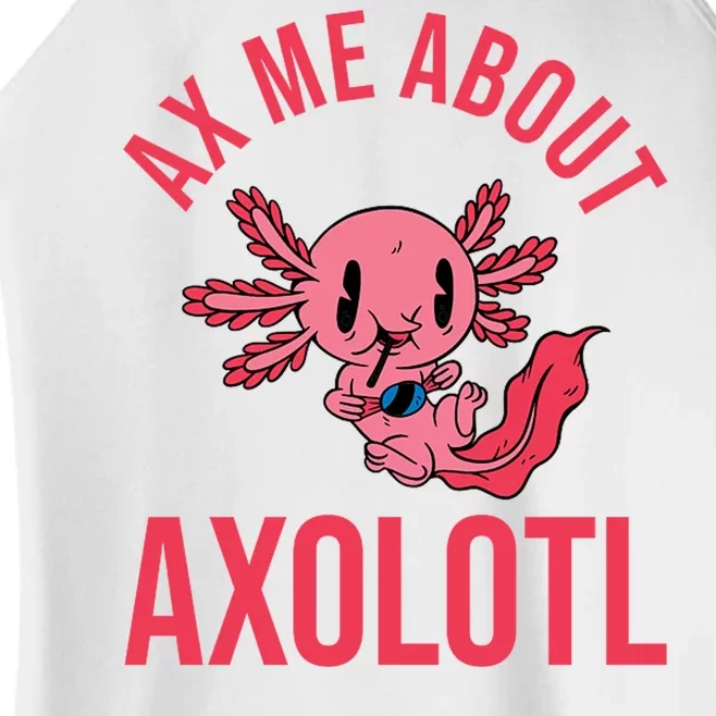 Ax Me About Axolotl Women’s Perfect Tri Rocker Tank