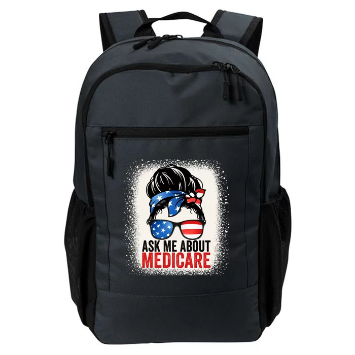 Ask Me About Medicare Insurance Agent Broker Sales Marketing Gift Daily Commute Backpack