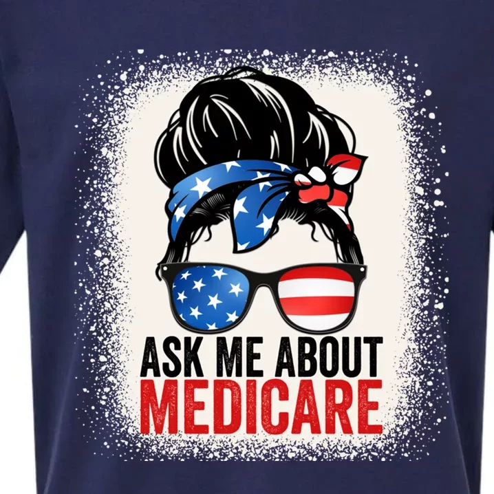 Ask Me About Medicare Insurance Agent Broker Sales Marketing Gift Sueded Cloud Jersey T-Shirt