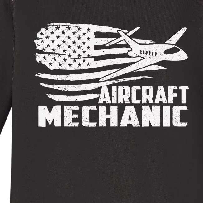 Aircraft Mechanic - Aviation Airplane Maintenance Engineer Baby Long Sleeve Bodysuit