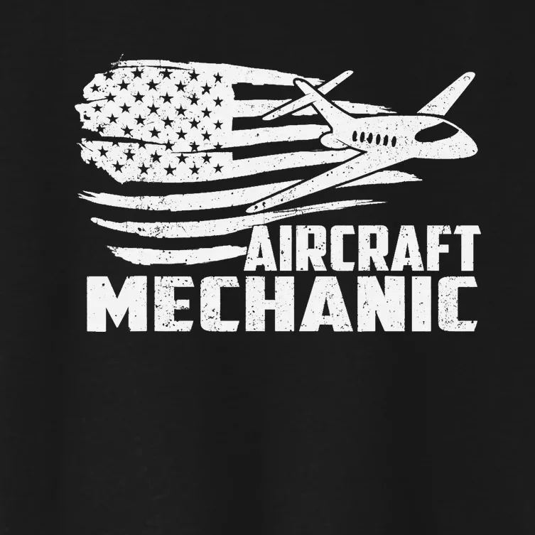 Aircraft Mechanic - Aviation Airplane Maintenance Engineer Women's Crop Top Tee