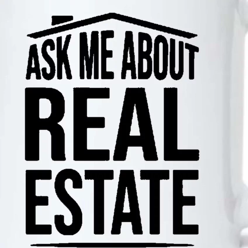 Ask Me About Real Estate Agent Realtor Gift Black Color Changing Mug