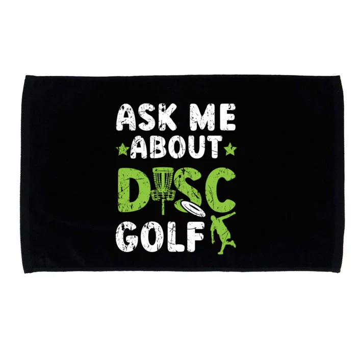 Ask Me About Disc Golf Recreational Tosser Disc Golfer Gift Microfiber Hand Towel