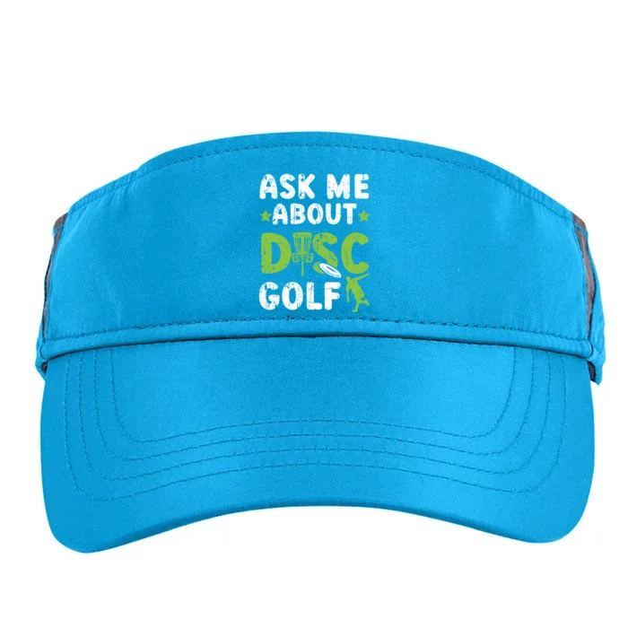 Ask Me About Disc Golf Recreational Tosser Disc Golfer Gift Adult Drive Performance Visor