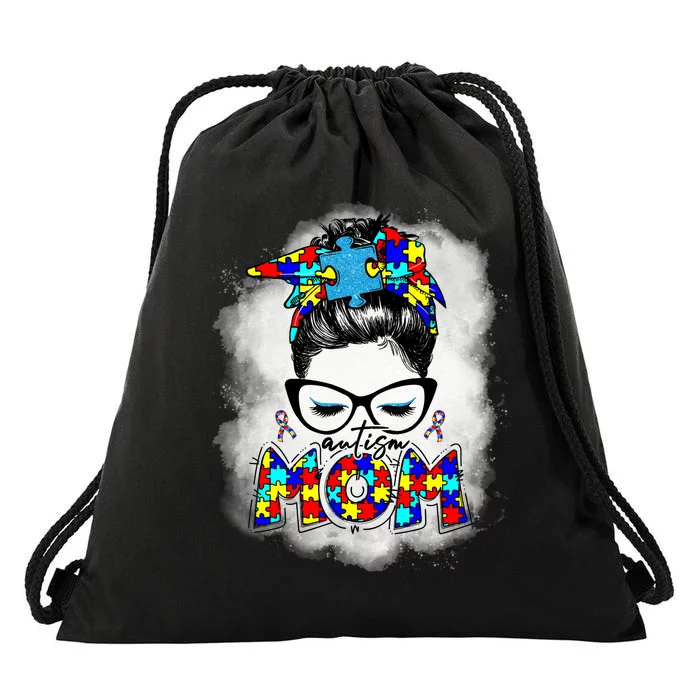 Autism Mom Drawstring Bag