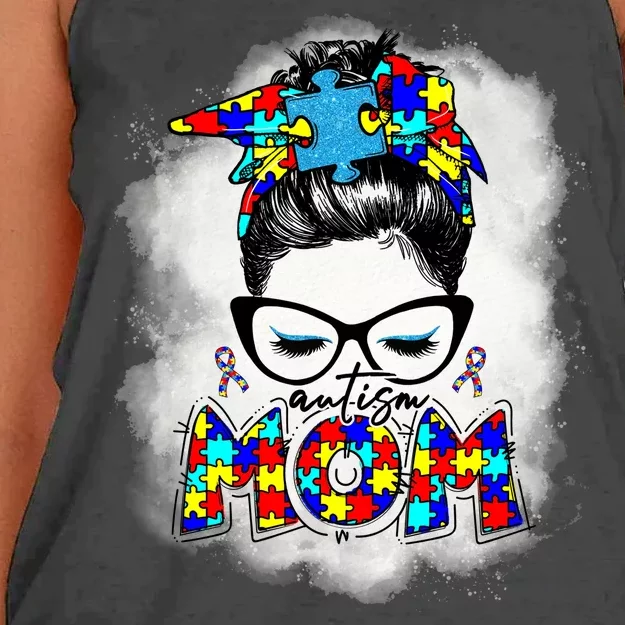 Autism Mom Women's Knotted Racerback Tank