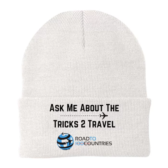 Ask Me About Tricks2travel Road To 100 Countries Knit Cap Winter Beanie