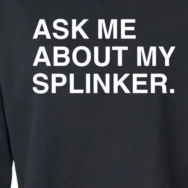 Ask Me About My Splinker Cropped Pullover Crew