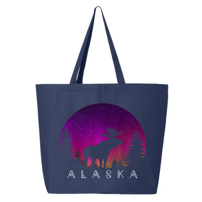 Alaska Moose Aurora Borealis - Alaskan Landscape Photo 25L Jumbo Tote