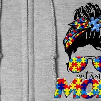 Autism Mom Full Zip Hoodie