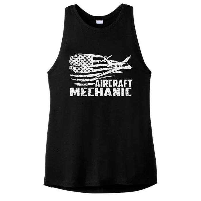 Aircraft Mechanic Aviation Airplane Maintenance Engineer Ladies Tri-Blend Wicking Tank