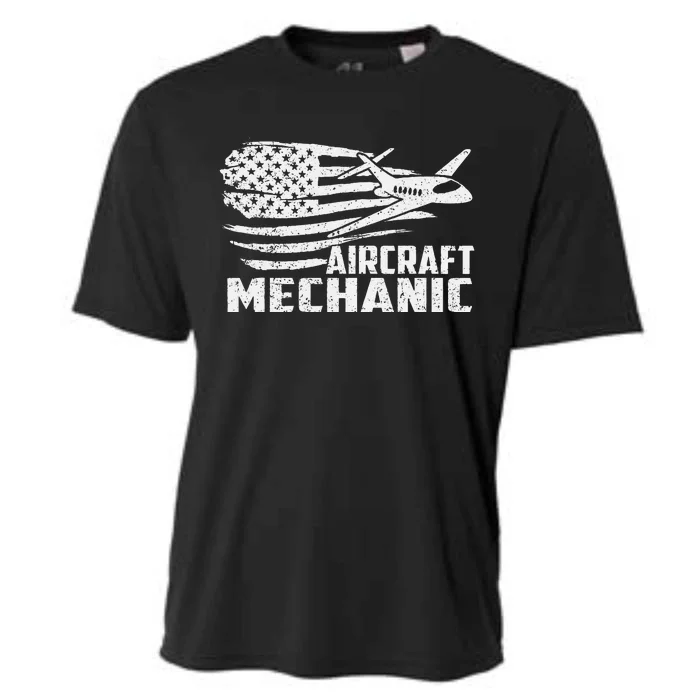 Aircraft Mechanic Aviation Airplane Maintenance Engineer Cooling Performance Crew T-Shirt