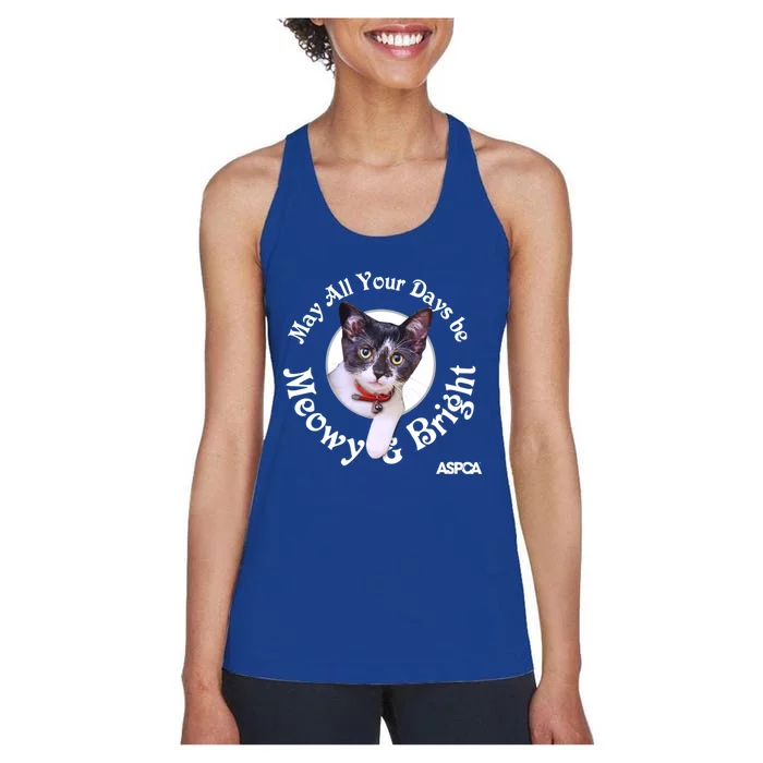 Aspca Meowy And Bright Gift Women's Racerback Tank