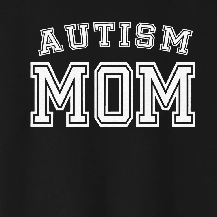 Autism Mom Awareness Sports Style Mother Autistic Women's Crop Top Tee