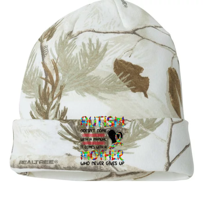 Autism Mom American Flag Kati - 12in Camo Beanie