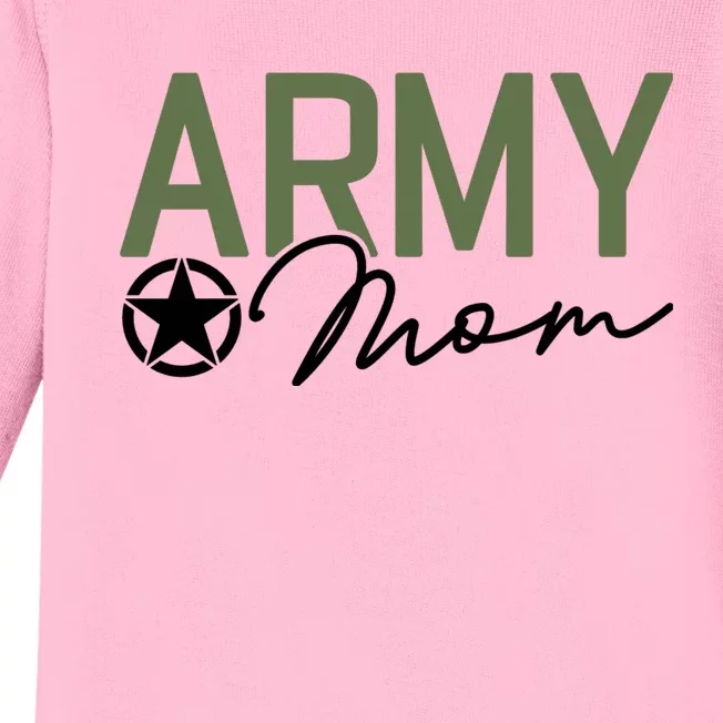 Army Mo Baby Long Sleeve Bodysuit