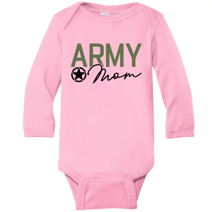 Army Mo Baby Long Sleeve Bodysuit