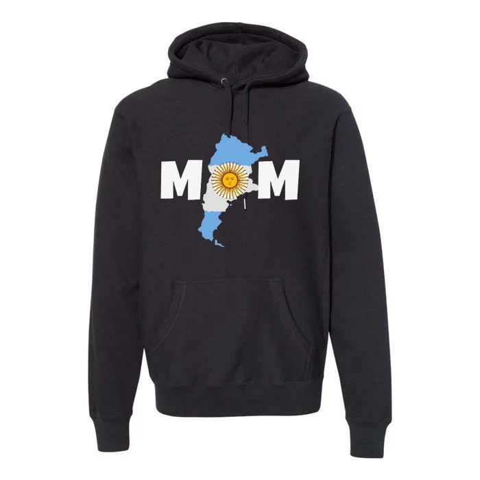 Argentinian Mom Argentina Mommy Funny Argentine Flag Premium Hoodie