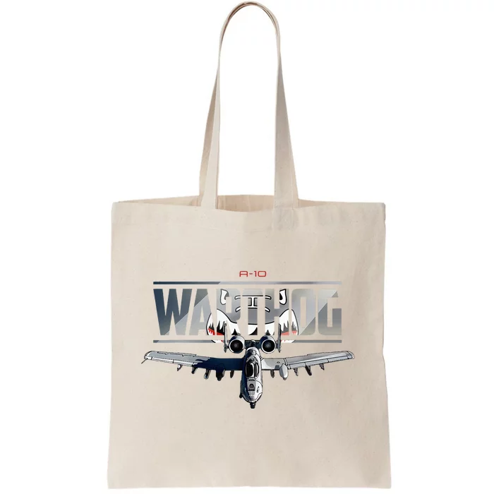 American Military Airplane Warthog Pilot Tote Bag