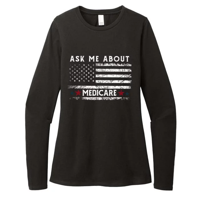 Ask Me About Medicare Health Insurance Consultant Agent Cool Womens CVC Long Sleeve Shirt