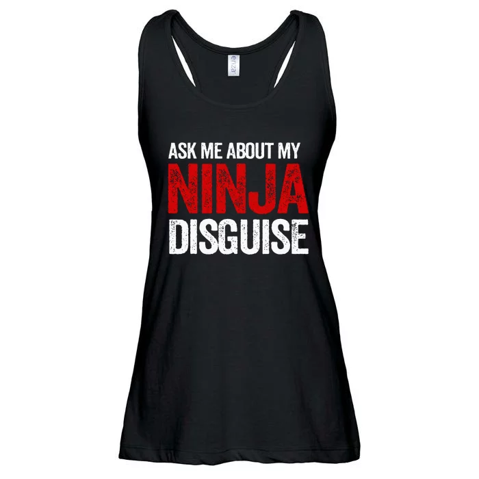 Ask Me About Ninja Disguise Men Women Kids Funny Ladies Essential Flowy Tank